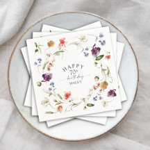 70. Geburtstag Wildblumen Feminine Floral