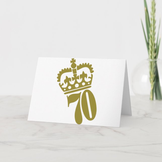 70. Geburtstag - Zahl - siebzig Karte (Vorderseite)