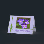 70. Geburtstags-Karte mit lila Violas Karte<br><div class="desc">Diese reizenden kleinen Blumen wurden in Madison,  New-Jersey fotografiert.  Sie stellen eine schöne Abdeckung für eine Geburtstagsgrußkarte her.</div>