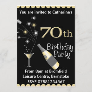 70. Geburtstags-Party Einladung