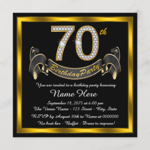 70. Geburtstags-Party Einladung