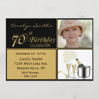 70. Geburtstags-Party Einladungen