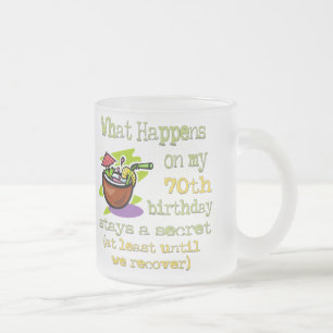 70. Geburtstags-Party-Geschenke. Was auf meinem Mattglastasse