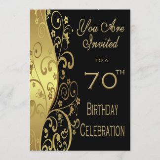 70. Geburtstags-Party-personalisierte Einladung