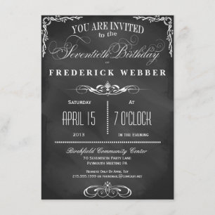 70. Geburtstags-Tafel-Typografie-Party laden ein Einladung