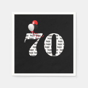 70. Geburtstagsballons Serviette