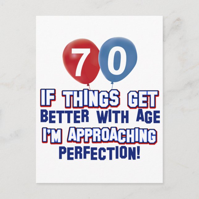 70. Geburtstagsdesigns Postkarte (Vorderseite)