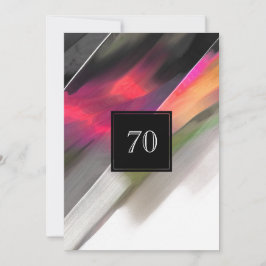 70. Geburtstagsfeier Abstrakte Malerei Einladung