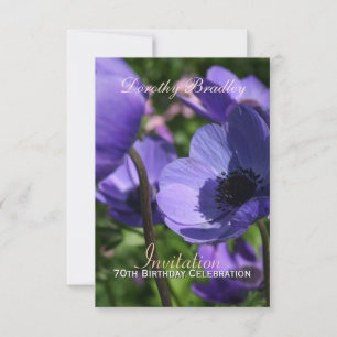 70. Geburtstagsfeier Anemone Custom Invite Einladung