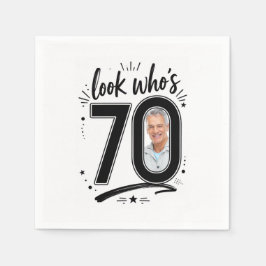 70. Geburtstagsfeier-Fotorahmen Serviette