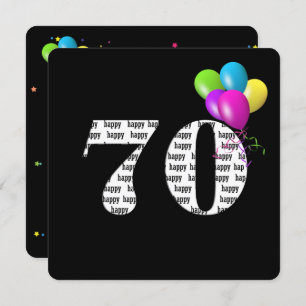 70. Geburtstagsfeier mit Ballon-Bunch Einladung