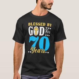70 Geburtstagsfrau Frau gesegnet von Gott für 70 J T-Shirt