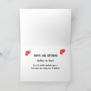 70. Geburtstagskarte Schwiegervater Dankeskarte