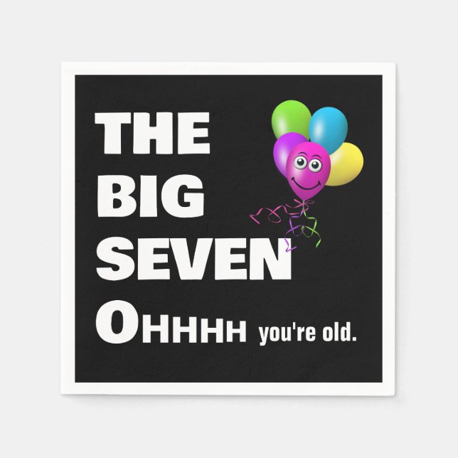 70. Geburtstagsparty Alten Spaß Serviette (Vorderseite)