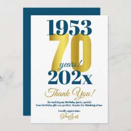 70. Geburtstagsparty Danke