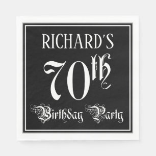 70. Geburtstagsparty - Extravagantes Script + Indi Serviette