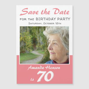 70. Geburtstagsparty Foto Magnet