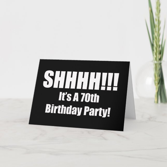 70. Geburtstagsüberwältigende Party Einladung (Vorderseite)