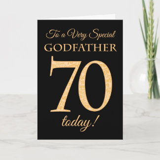 70. Goldener Effekt auf Schwarz, für Godvater Gebu Karte