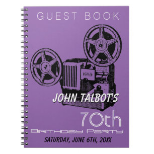 70. GuestBook Geburtstag des alten Projektors Notizblock