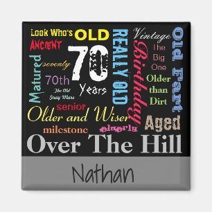 70. Happy BIrthday in a Graffiti Style Magnet