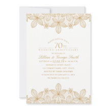 70. Hochzeitsjubiläum Elegante goldene Spitze