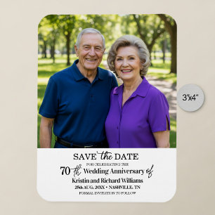 70. Hochzeitsjubiläum Save-the-Date-Foto Magnet