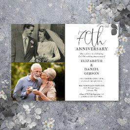 70. Hochzeitstag damals und jetzt 2 Foto Einladung
