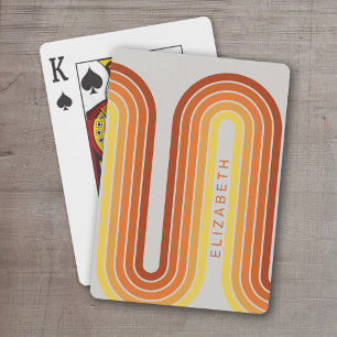 70 Inspirierte Linie Art Sunset Red Orange Yellow Spielkarten