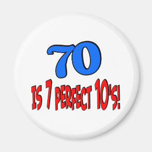 70 ist 7 perfekte 10's (BLAU) Magnet
