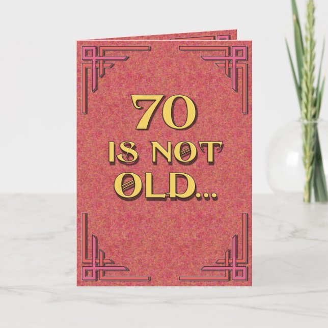 70 ist nicht alt karte (Vorderseite)