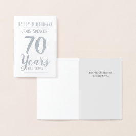 70 Jahre alt. 70. Geburtstag Folienkarte