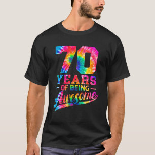 70 Jahre alt 70. Geburtstag Gefärbte Krawatte Phan T-Shirt