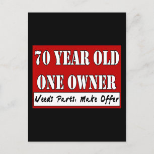 70 Jahre alt, ein Eigentümer - benötigt Teile, mac Postkarte