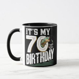 70 Jahre alt Fischfang Angler 70. Tasse