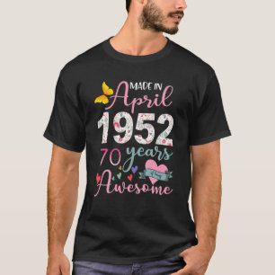 70 Jahre alt Gebildet im April 1952 Blumenkohl 70. T-Shirt