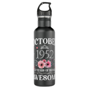 70 Jahre alt Gebildet im Oktober 1952 70. Geburtst Edelstahlflasche