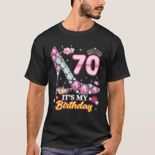 70 Jahre alt ist mein 70. Geburtstag Pink Diamond T-Shirt