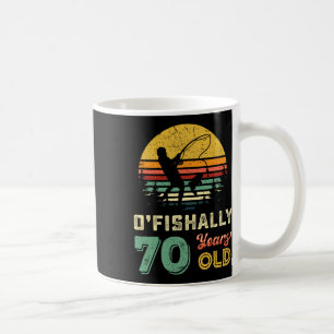 70 Jahre alt siebzig Großvater Fisch 70. Geburtsta Kaffeetasse