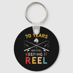 70 Jahre alt und immer noch Reel 70. Geburtstag F Schlüsselanhänger