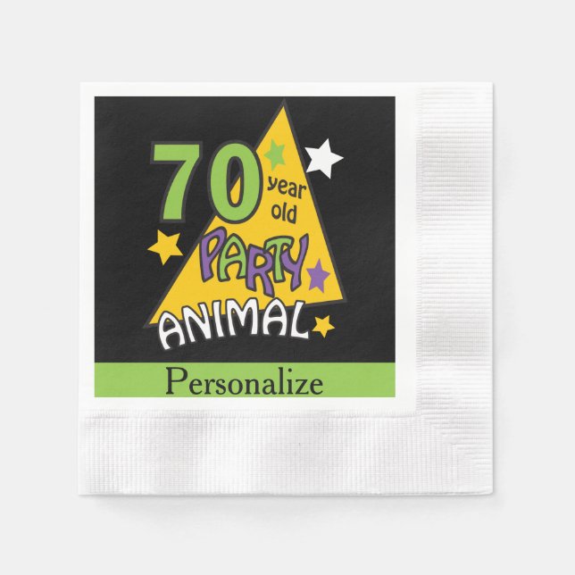 70 Jahre altes Party | 70. Geburtstag Serviette (Vorderseite)