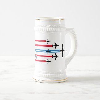 70 Jahre feiern, Flugzeug des 86W Biersteins Bierglas