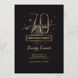 70 Jahre junge Einladung