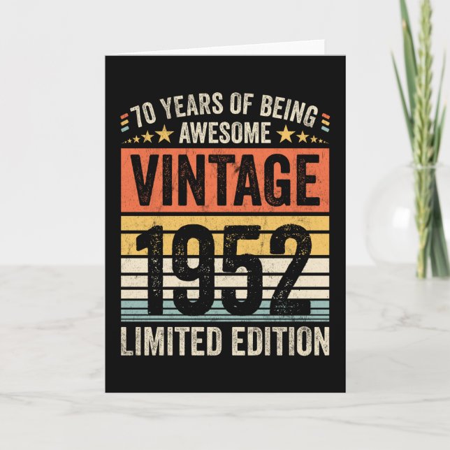 70 Jahre Phantastisch Vintag 1952 Karte (Vorderseite)