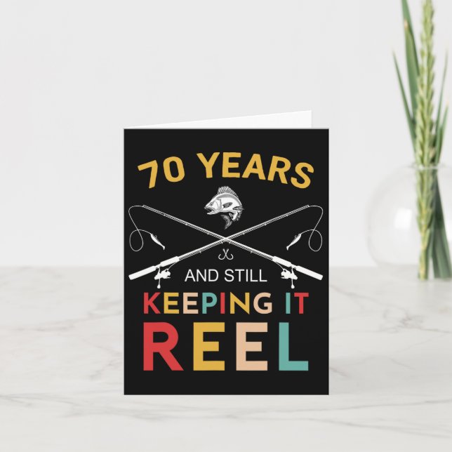 70 Jahre und immer noch Behaltend es Reel 70. Gebu Karte (Vorderseite)