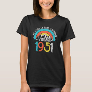 70 Jahre Vintag 1951 70. Geburtstag Männer Frauen T-Shirt