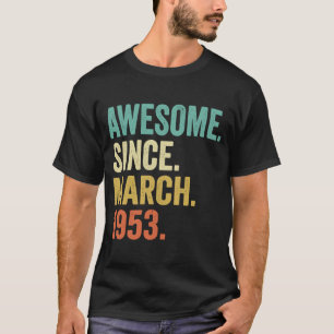 70 Jahre Vintager März 1953 70. Geburtstag T-Shirt