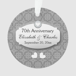 70. Jahrestags-Hochzeitstag-Platin Z03 Ornament