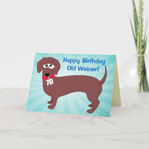 70 Jährige Weiner Karte