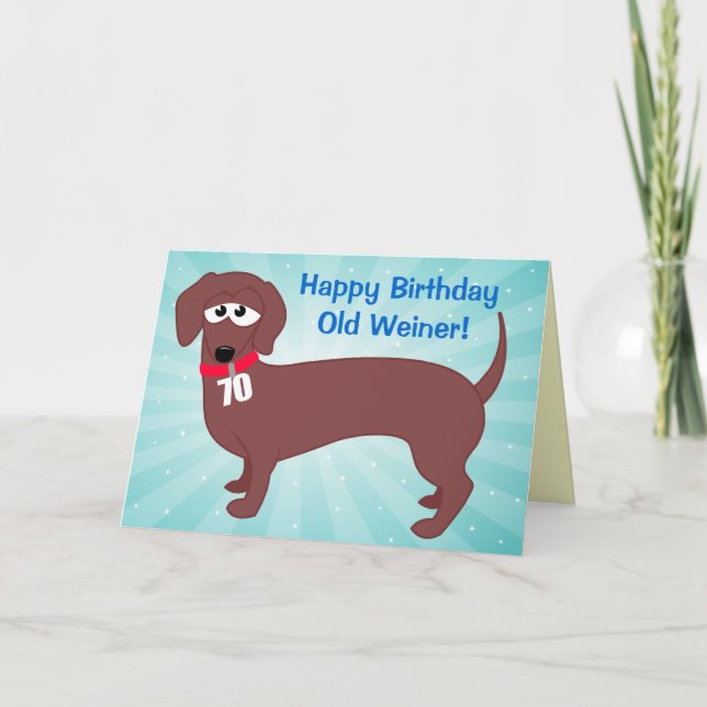 70 Jährige Weiner Karte (Vorderseite)